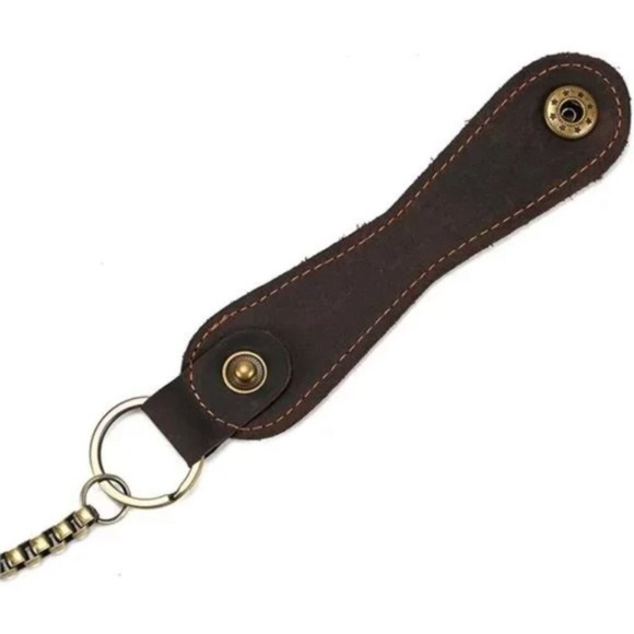 New Men's Genuine Leather Long Wallet Chain Wallet Card holder Wallet - Picture 4 of 8